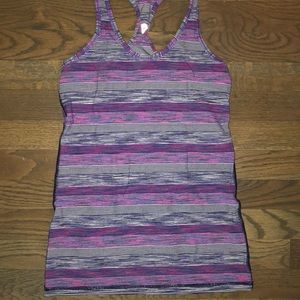 Ivivva Purple Striped Tank Top